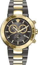 Versace VEPY01121 Urban Mystique Chrono black gold Stainl. Steel Men's Watch NEW