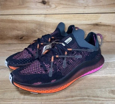 NEW SZ 9: Adidas 4D FUSIO Primeknit Black Grey Orange Pink  display picture 2