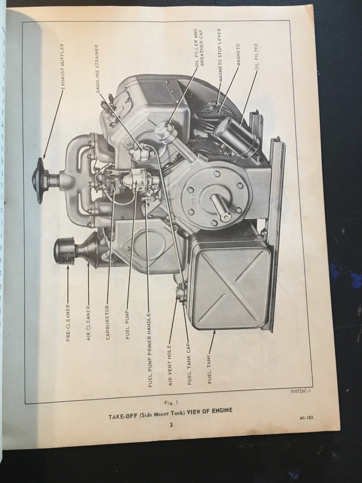 1940s Wisconsin Heavy Duty VE4 Engine Manual + Parts List - Image 3 of 4