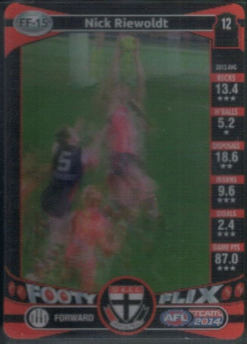 2014 AFL TEAMCOACH FOOTY FLIX INSERTS; Individual Card Sale. - Picture 10 of 12