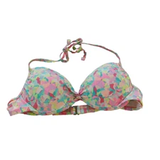 XHILARATION Swim Bra Size M(8-10) Floral Multicolor Knit Swimming Beach