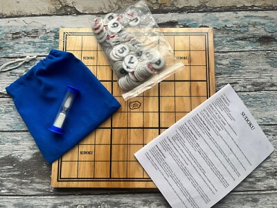 Sudoku Spiel 29 cm Holzbrett Tschad Tal mentale Quiz Puzzle Zahlen Mathe Summe