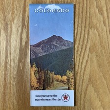 Texaco Map Colorado Denver Colorado Springs Aurora 1967 Gas Oil Advertising