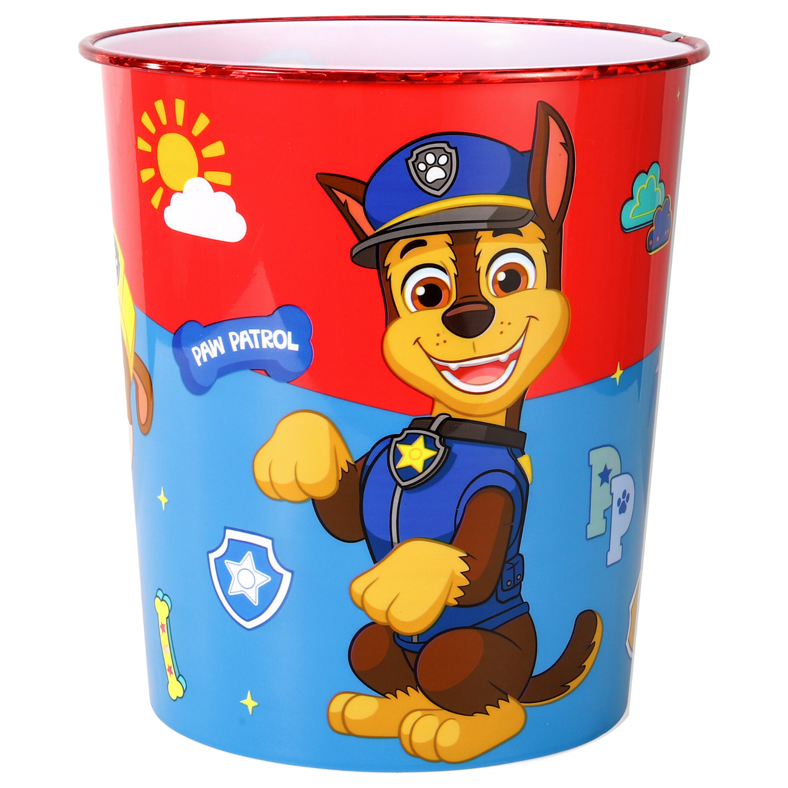 Paw Patrol Kids Waste Bucket Paper Bin Basket for Bedroom Desk Dustbin