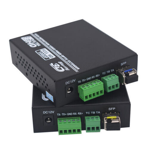 Broadcast 3G SDI Video RS422 3.5mm Audio Tally over Fiber Optic Media Converters - Bild 2 von 5