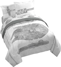 Star Wars "Falcon Schematics" Kids Bed Set-AB09PGPR73J2, AB09PGPVV9Y2