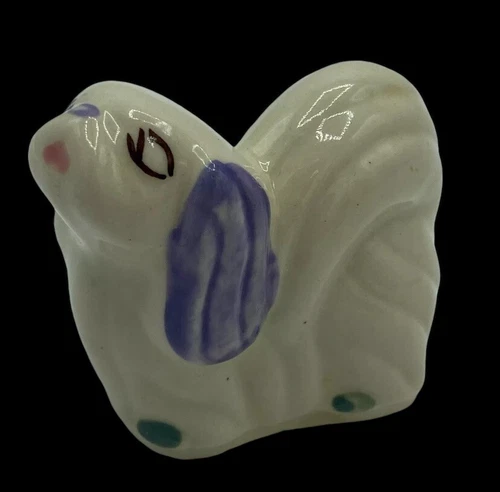 Shawnee Pottery Pekingese Small 2" Ceramic Figurine Vintage