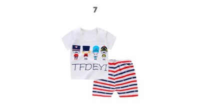 Kids Baby Boy Summer Spring Set 2 Pcs T Shirt+shorts Suit Cotton Boy 1-4 Years