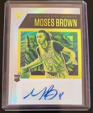 2020-21 PANINI FLUX SILVER PRIZM MOSES BROWN RC AUTO #FRS-MBR