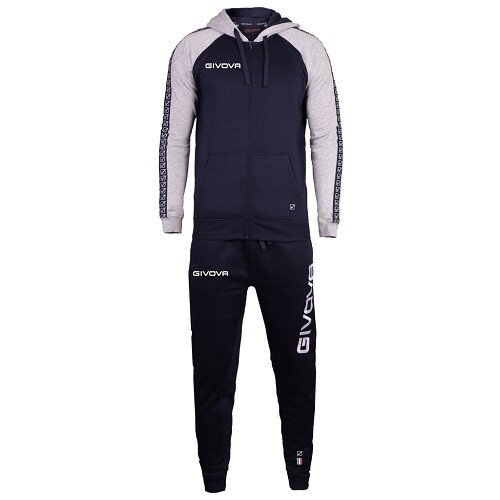 TUTA ITALIA UOMO GIVOVA ART.103 IN FELPA CON CAPPUCCIO E BANDA TEMPO LIBERO  | eBay