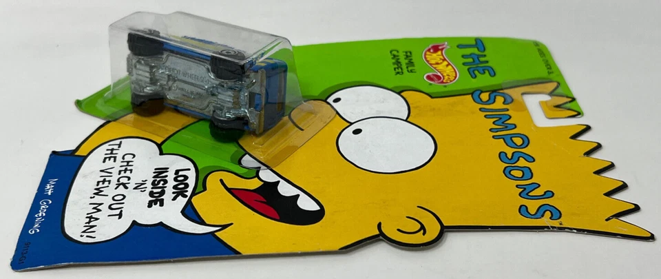 Hot Wheels 1990 - The Simpsons Family Camper Van, Blue - New Unopened Sealed VTG - Image 4 of 4