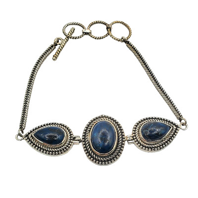 Handwerklich gefertigtes Shattuckit Knebelverschluss Armband in Sterlingsilber 13,30 ctw.