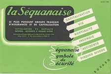 Trockenpapier mit Werbung f&uuml;r das S&eacute;canaise Symbol de S&eacute;curit&eacute;.