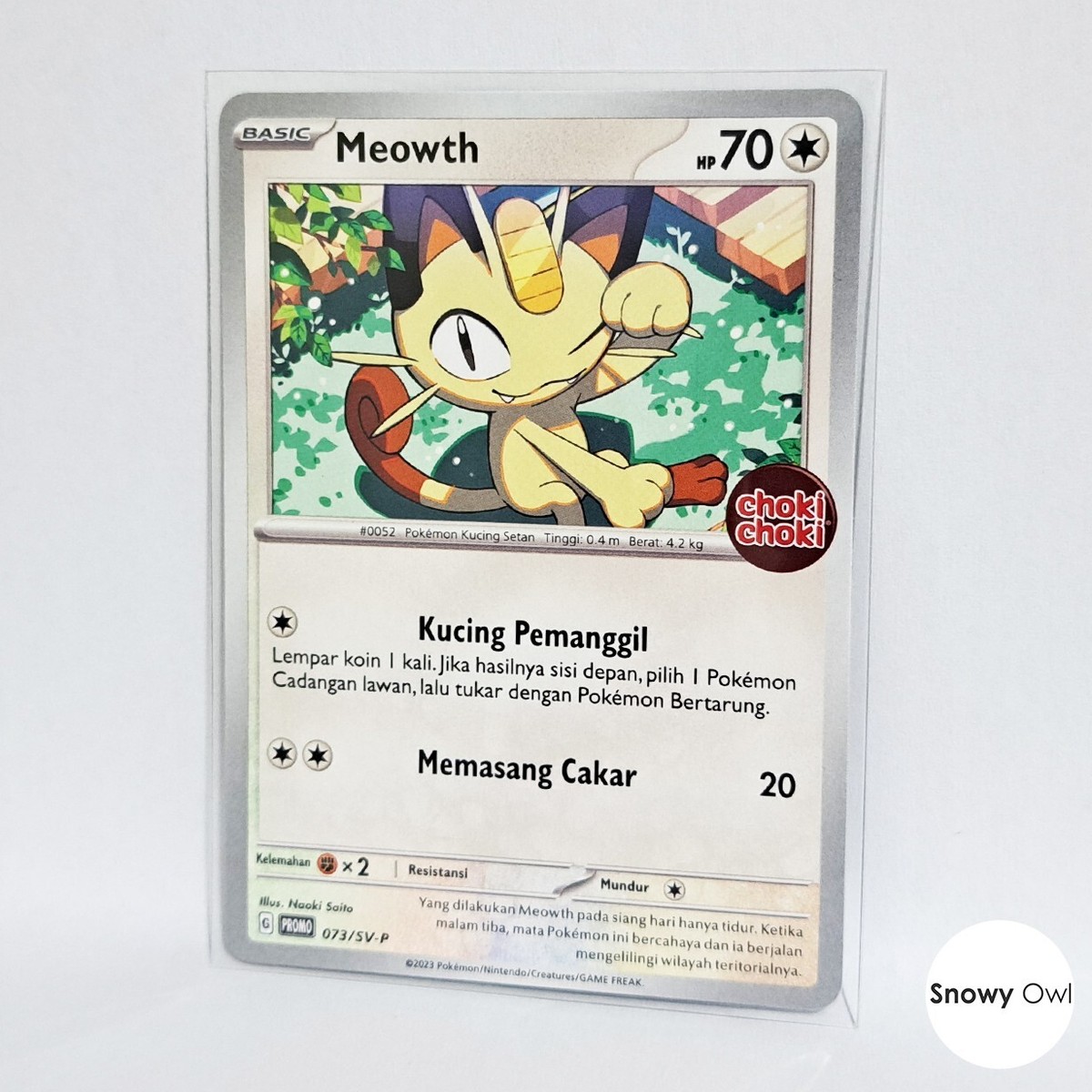 Meowth 073/SV-P Choki Choki Stamp Promo Pokemon TCG Card Indonesia