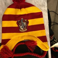 Harry Potter Gryffindor Beanie hat Hogwarts Winter Cuff warner official unisex