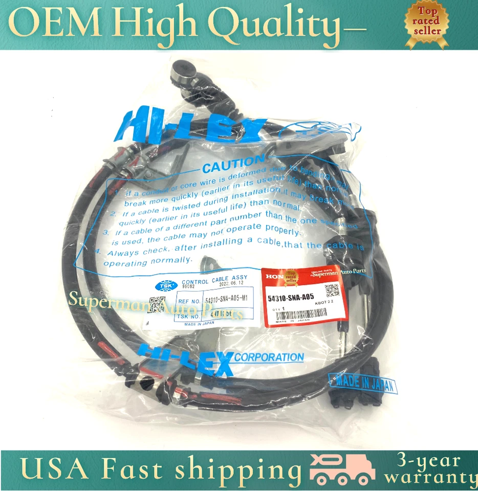 Nuevos cables de cambio MT 54310-SNA-A05 para Honda Civic 2006-2011 1,8 Foto 2 de 4