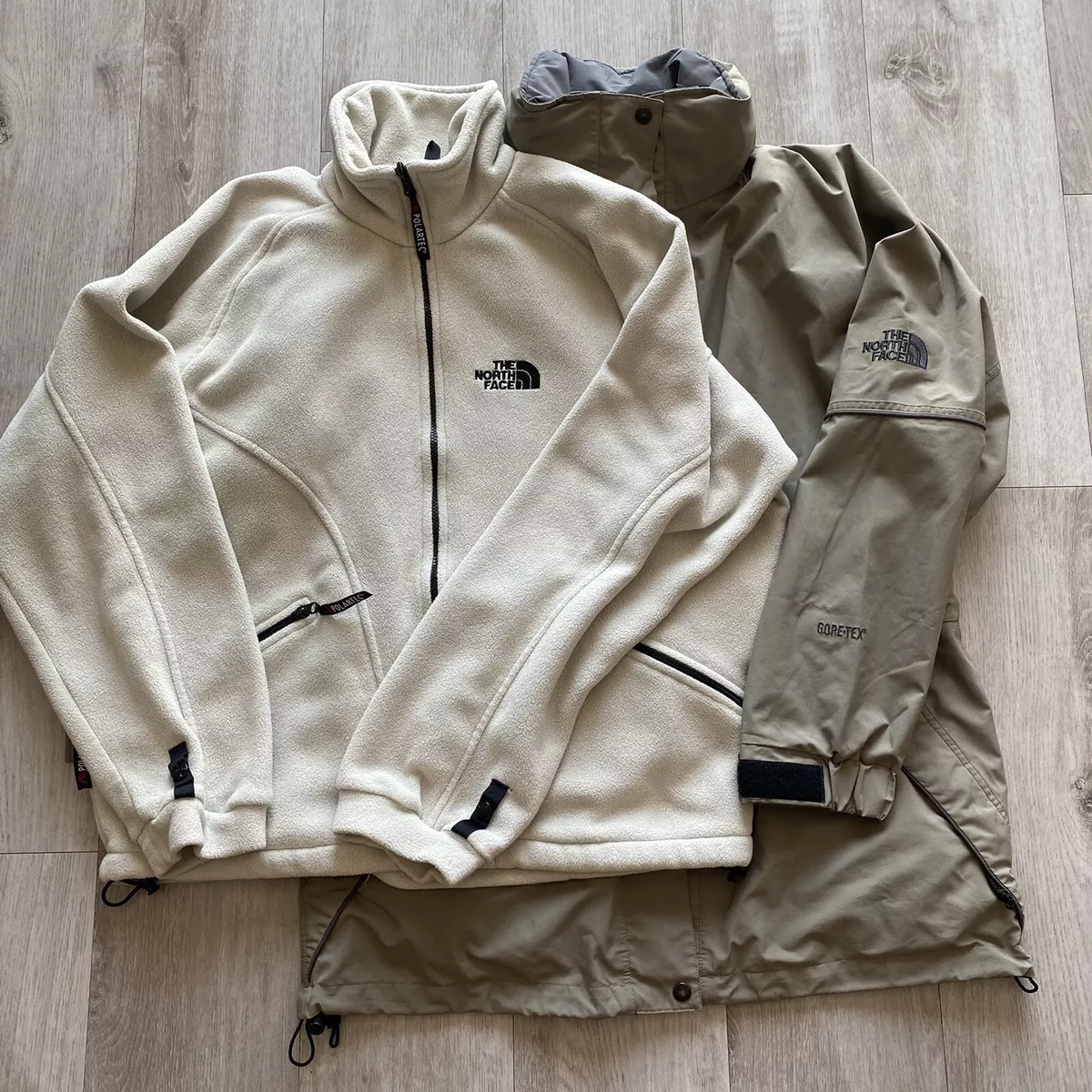 The North Face Gore Tex Tan Beige City Peak Parka 3 In 1 Jacket