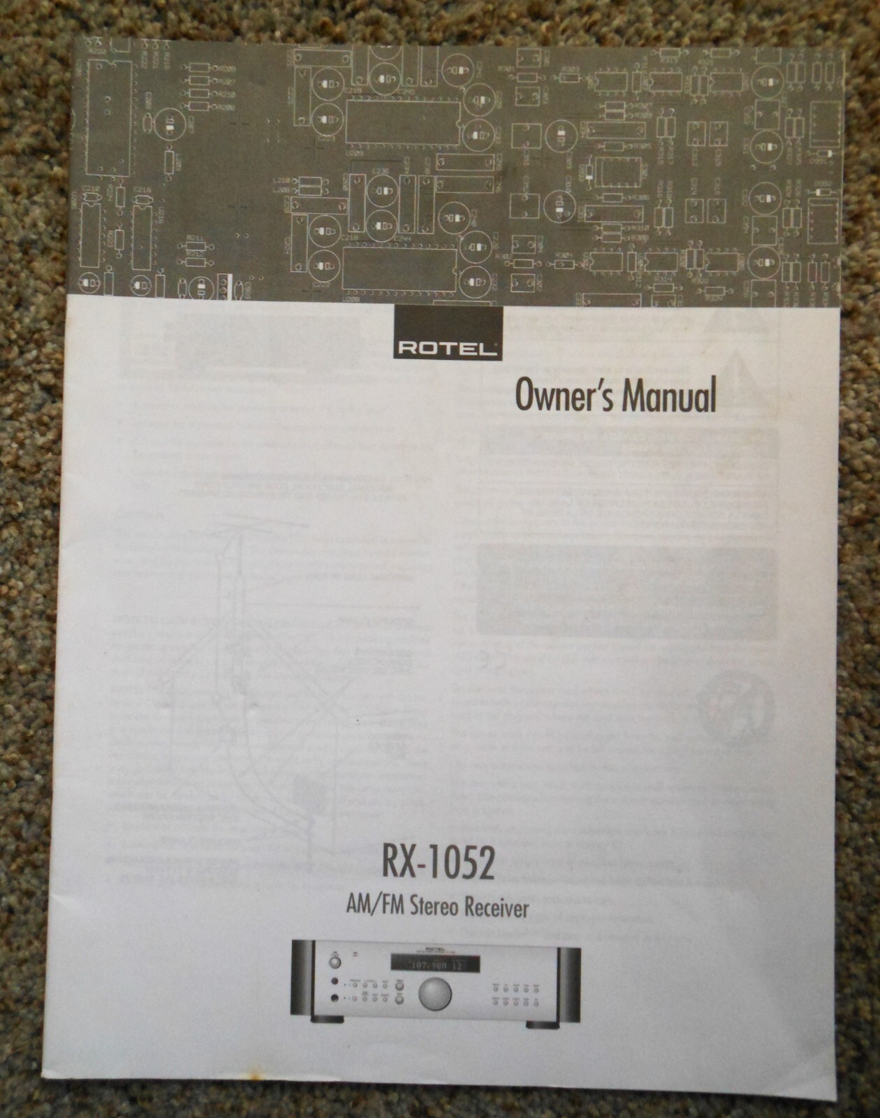 **ORIGINAL** Rotel RX-1052 AM/FM Stereo Receiver Owner's Manual