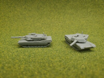 1/200 Scale M1 Abrams Tanks 3D Printed Unpainted 2 Tanks
