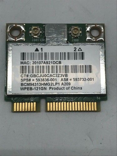 HP Broadcom Half MINI PCIe Wireless Card Compaq 593836-001 593732-001 - Picture 2 of 2