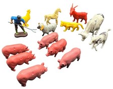 VTG Plastic Barnyard Animal Figures Figurines Britain England Hong Kong Lot 14