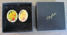 Tony Curtis Original Abstract Art Clip-On Earrings