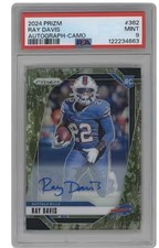 2024 Prizm Ray Davis #382 Autograph Camo /25 PSA 9 Mint