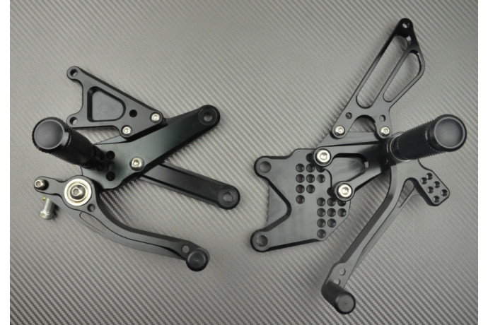 Platines commandes reculées Ducati 1098 repose pied moto réglable racing 2007 2008 2009