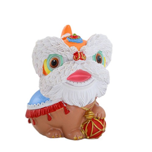 Resin Lion Ornament Chinese Style Tea Pet Crafts Animal Statue Prop - Picture 13 of 16