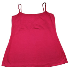 MAURICES SPAGHETTI STRAP CAMISOLE ladies L solid dark pink adjustable strap