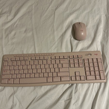 Logi Wireless Keyboard and Mouse Bundle Pink QWERTY English Standard