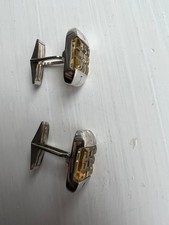 GEMPORIA GEMS TV CHAMPAGNE QUARTZ 925 SILVER CUFFLINKS LIGHTLY USED WITH COA