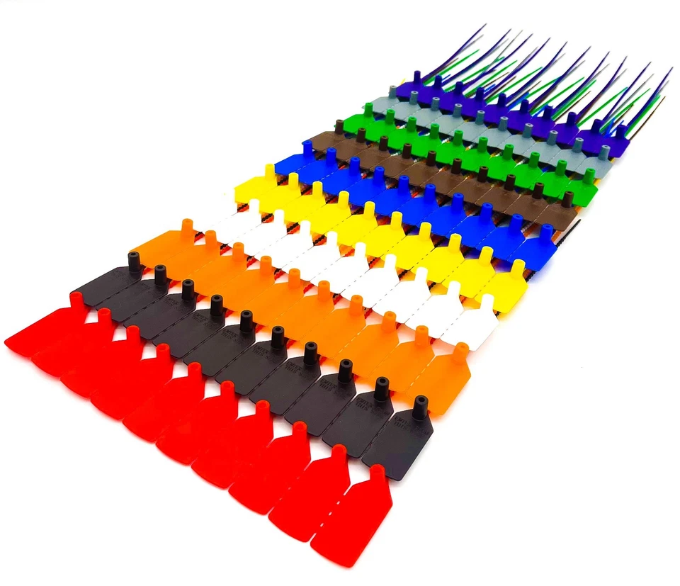 Fire Extinguisher Security Suitcase Tamper Tag Seals X 100 Various Colours