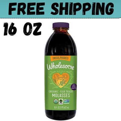 Wholesome Organic Blackstrap Molasses, 16 oz, 16 Fl Oz (Pack of 1), Molasses 