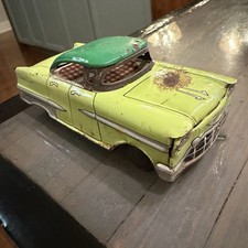 RARE Color Vtg colorway Ichimura Japan Tin Litho 50s Cadillac Car Green AS IS