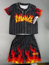 RGSTR Boys Savage Outfit Set Black/Red Graphic T-Shirt Shorts MSRP 48.00 NEW