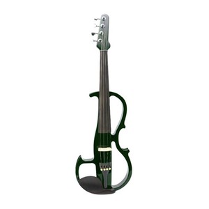4 Violon électrique 4/4 pleine taille Silent Dark Green Violon cas en bois massif