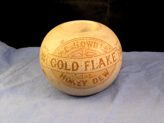 ANTIGUO SOPORTE DE FÓSFORO DE MIEL DE ROCÍO DE ESCAMAS DE ORO DELANTERO ANUNCIO DE FÓSFORO