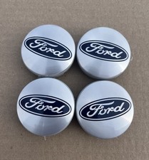 Set Of 4 Ford Brushed Silverblue Wheel Center Caps Hub Caps 54mm 6m211003aa