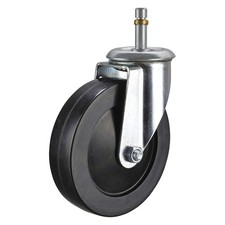 GRAINGER APPROVED P12S-R035D-SG2 Stem Caster,3 1/2"dia,Rubber,150lb 32J833