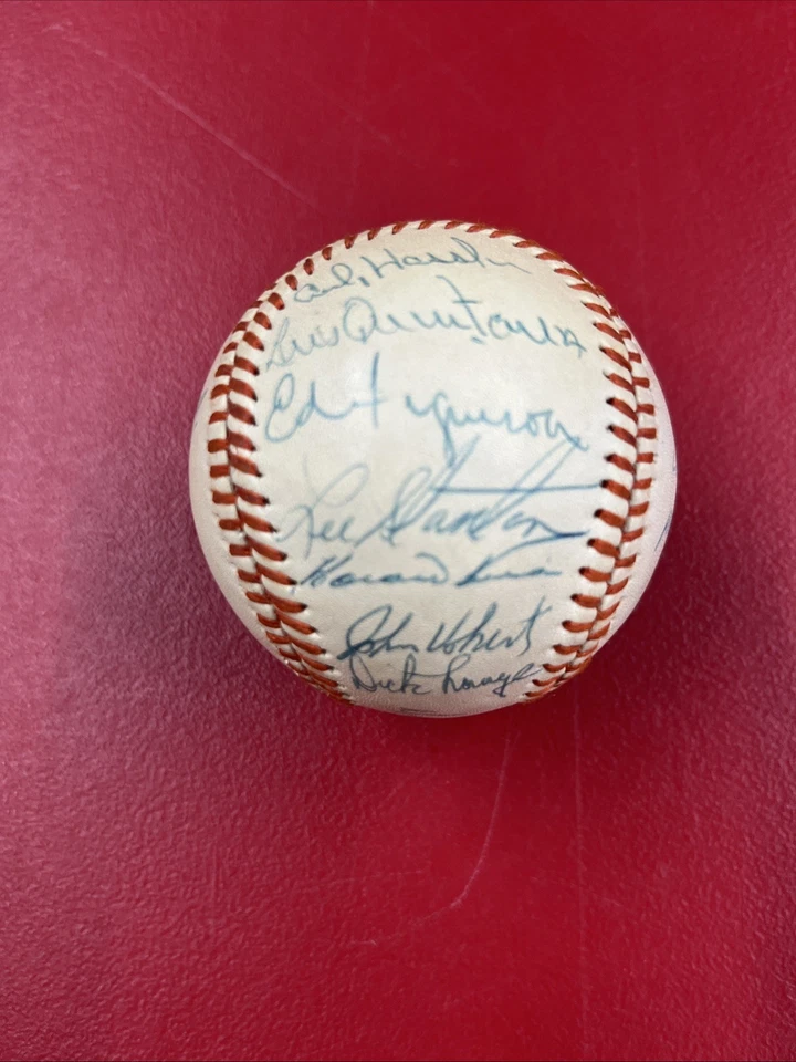 1974 California Angels Team Signed Logo Baseball Nolan Ryan,Herzog JSA LOA - Image 4 of 4