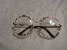 Pair of VTG Retro Style Clear Lens Eyeglasses Gold Metal Frame 6379-99