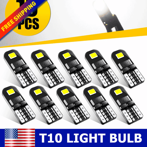 20X Super White T10 194 168 W5W 2825 LED License Plate Interior Light Bulb 6000K - Picture 13 of 28