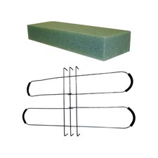 Tombstone Hugger Flower Saddle Decorations with Floral Foam Stable Galvanized