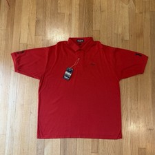 NWT Vintage Made In USA King Louie Mens XL Red Cotton Knit Polo Shirt “Gerri”