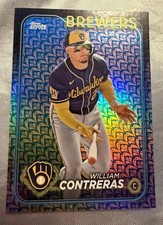 2024 Topps William Contreras #61  - Holiday Rainbow Foil