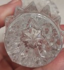 2 Vintage Cut Lead Crystal Faceted Design Glass Toothpick Holder Sawtooth Edge — photo 7