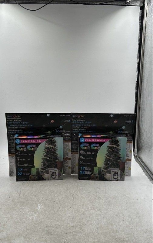 Enbrighten Multicolor Color Changing LED Bubble String Lights Lot Of 2