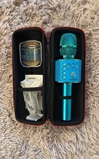 Blue Bonaok Wireless Karaoke Microphone. Brand new. Includes case