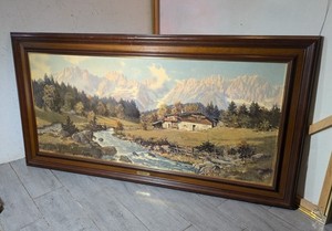 Vintage Turner Mountains In Austria by Hans Sengthaler Framed Wall Art Print MCM